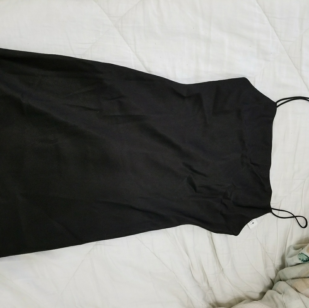 SEXY BLACK SLIP DRESS!